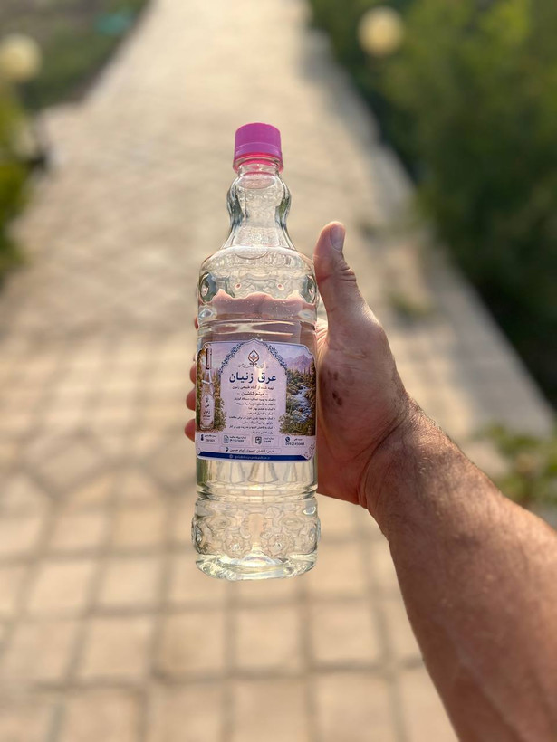 عرق زنیان گلاب میثم کاشان | عرق گیاهی زنیان با عطر طبیعی