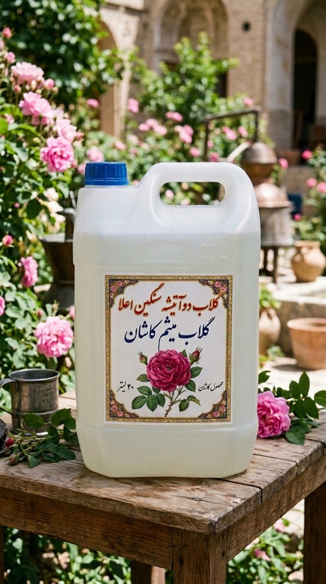 گلاب دو آتیشه سنگین گلاب میثم کاشان | ۱۰۰٪ طبیعی و معطر