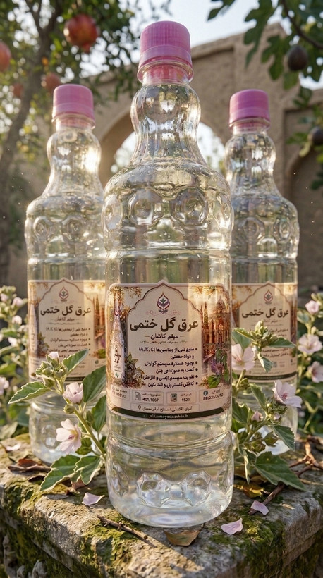 عرق گل ختمی گلاب میثم کاشان | خوشعطر، اصیل و باکیفیت