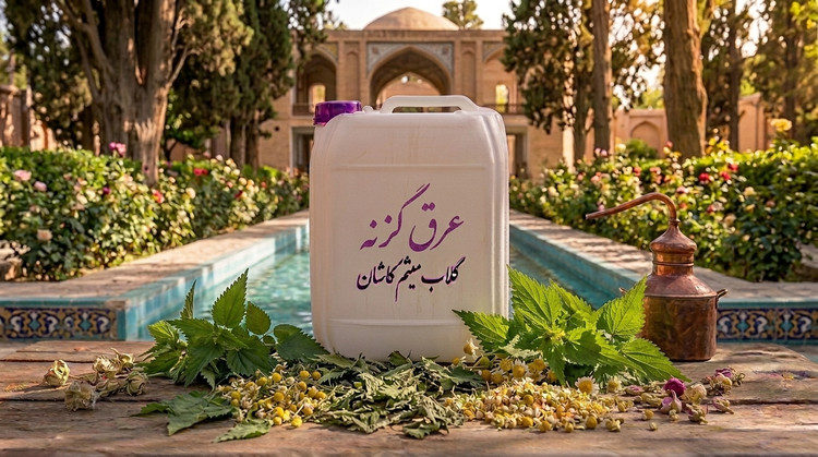 عرق گزنه گلاب میثم کاشان | عرق گیاهی خالص و باکیفیت