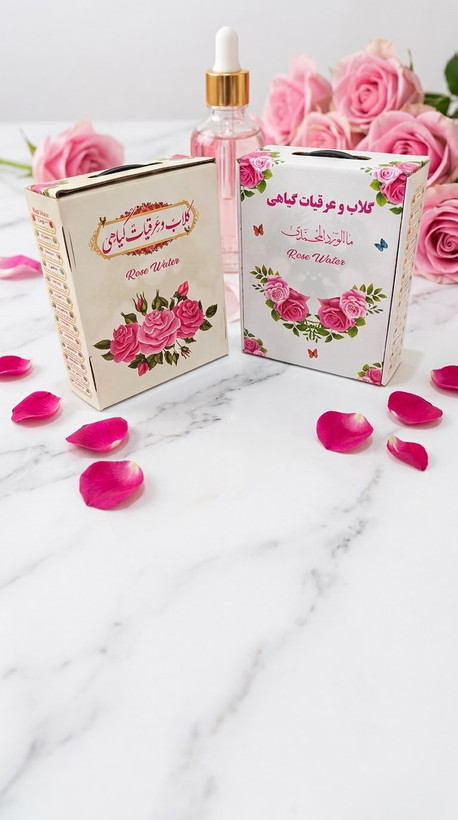 پک کادویی سهتایی گلاب دو آتیشه، عرق هل اعلا و عرق دارچین میثم کاشان