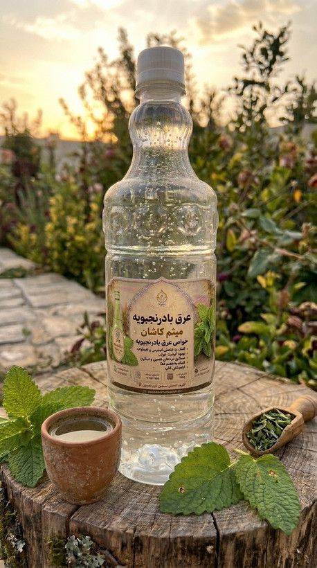 عرق بادرنجبویه گلاب میثم کاشان | خوشعطر و آرامشبخش
