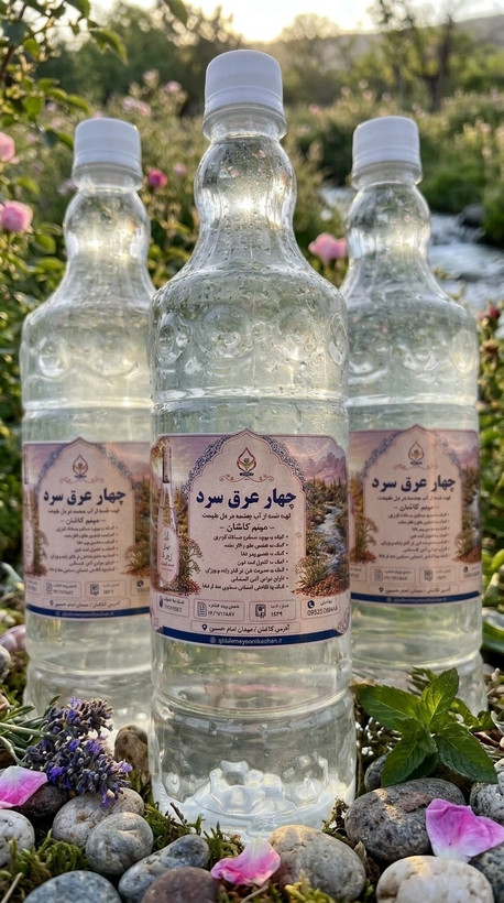 چهار عرق سرد گلاب میثم کاشان | ترکیب عرقیات گیاهی سنتی