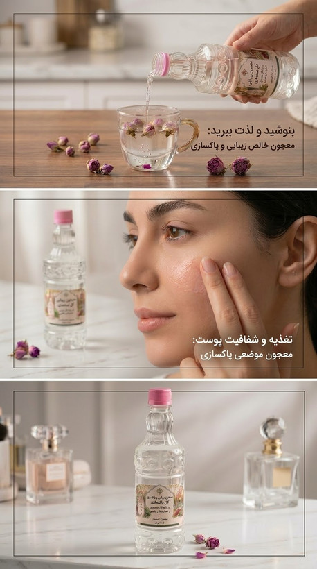 معجون زیبایی و پاکسازی پوست گلاب میثم کاشان