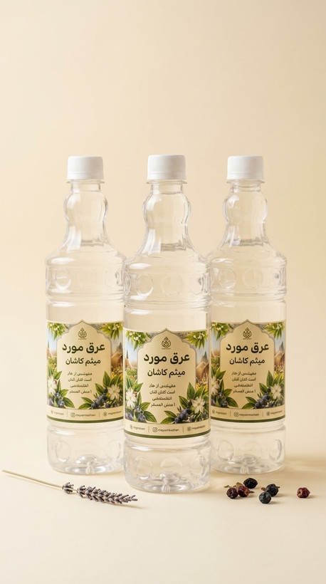 عرق مورد گلاب میثم کاشان | عرق گیاهی اصیل و باکیفیت